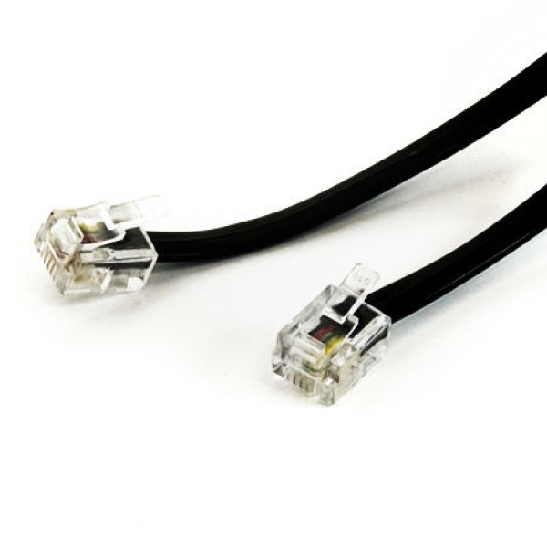 CABLU TEL.6P4C NEGRU - 2M