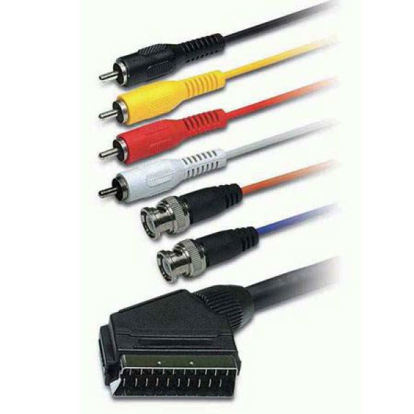 CABLU SCART TATA - 4RCA TATA+2BNC TATA 1.5M