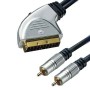 HT CABLU SCART - 2RCA+INTR.GOLD 10M