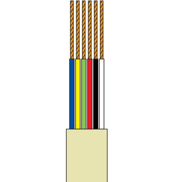 CABLU TELEFONIC 6 FIRE CREM ROLA 50M EDC