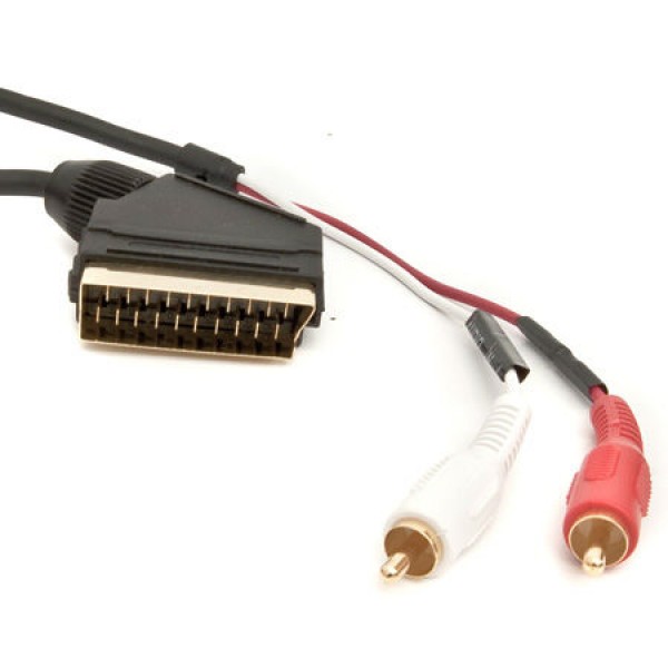CABLU SCART TATA - 2RCA TATA GOLD 10M