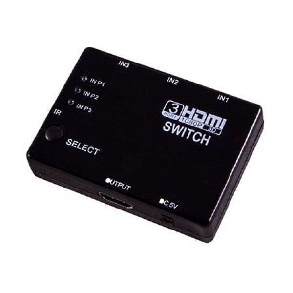 HDMI SWITCH 3XIN / 1XOUT CU TELECOMANDA