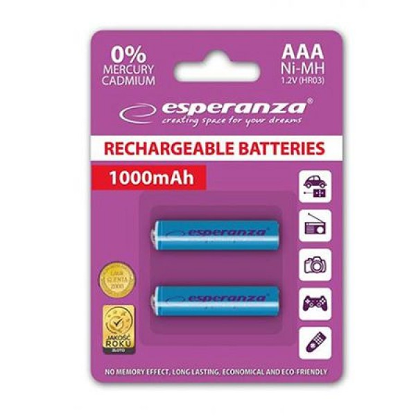 BATERII REINCARCABILE NI-MH AAA R3 1000MAH 2