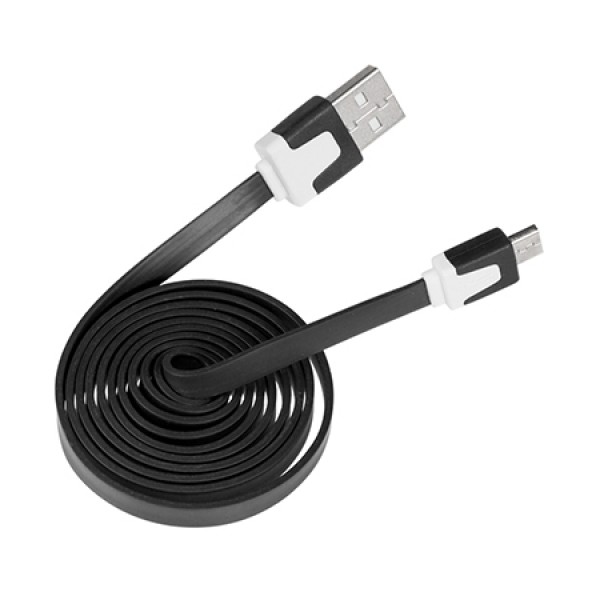 CABLU MICRO USB PLAT NEGRU