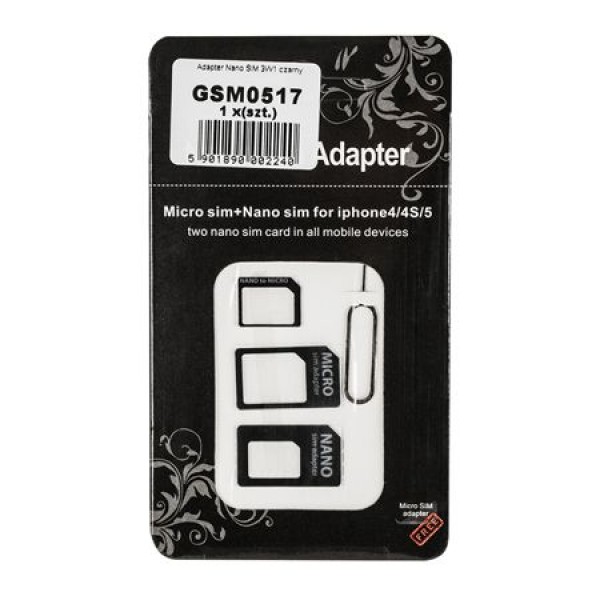 ADAPTOR NANO / MICRO / SIM 3 IN 1 ADAPTOR NANO / MICRO / SIM 3 IN 1