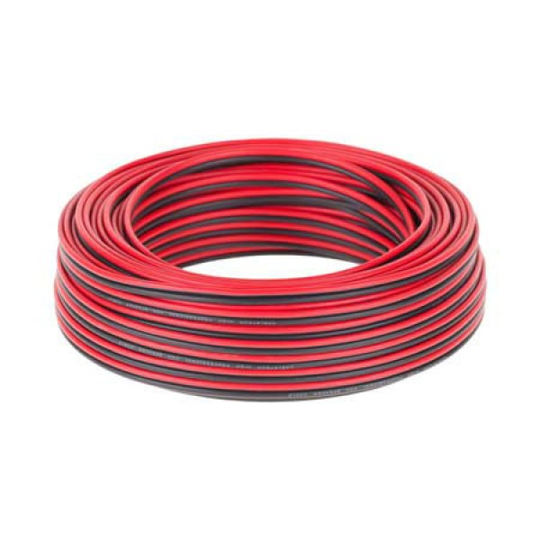 CABLU DIFUZOR CCA 2X0.75MM ROSU/NEGRU 25M