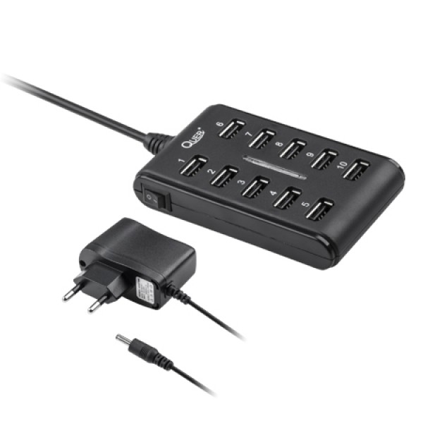 HUB USB 10 PORTURI 2.0 QUER