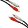 CABLU 2RCA-2RCA GOLD 1.8M 4MM ALBASTRU