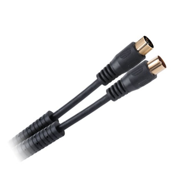 CABLU RF VIDEO NEGRU MUFE AURII CU FILTRU 1.8