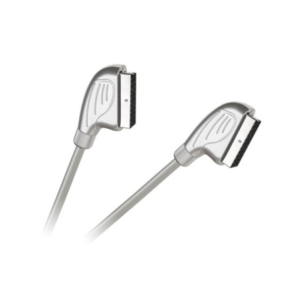 CABLU SCART-SCART 21 PIN 3 M SILVER CABLU SCART-SCART 21 PIN 3 M SILVER