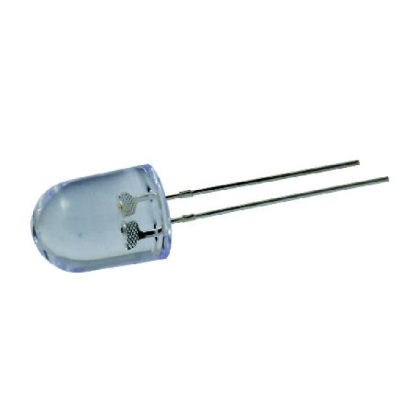 LED 10MM TRANSPARENT ROSU ROTUND 10CD