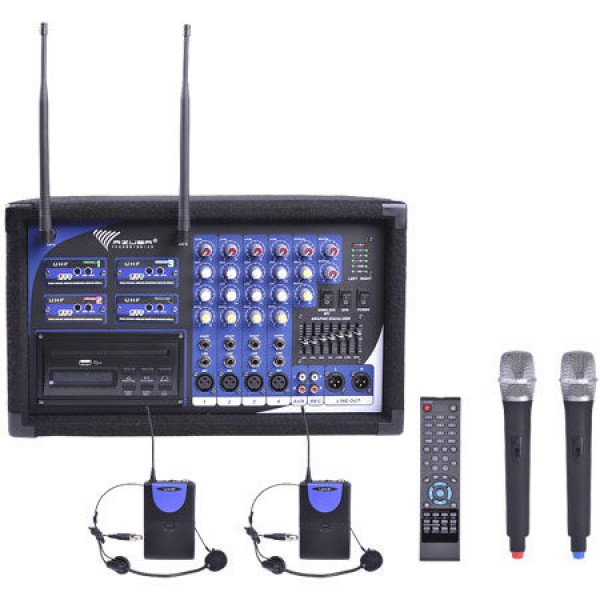 STATIE 2 MICROFOANE MANA + 2 CASTI PA-180 UHF