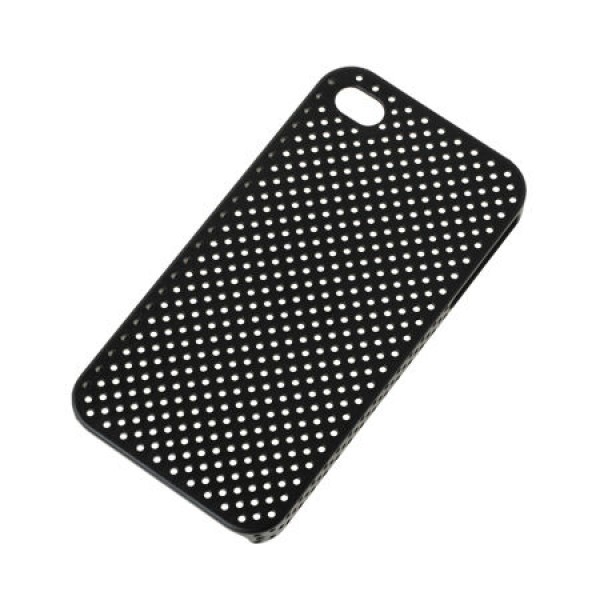 BACK COVER CASE IPHONE 4 NEGRU SITA