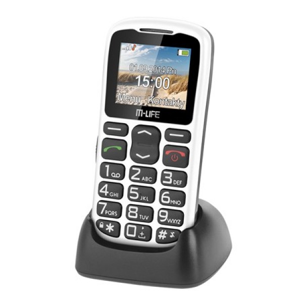 TELEFON GSM SENIOR CU DOCKING M-LIFE  ALB
