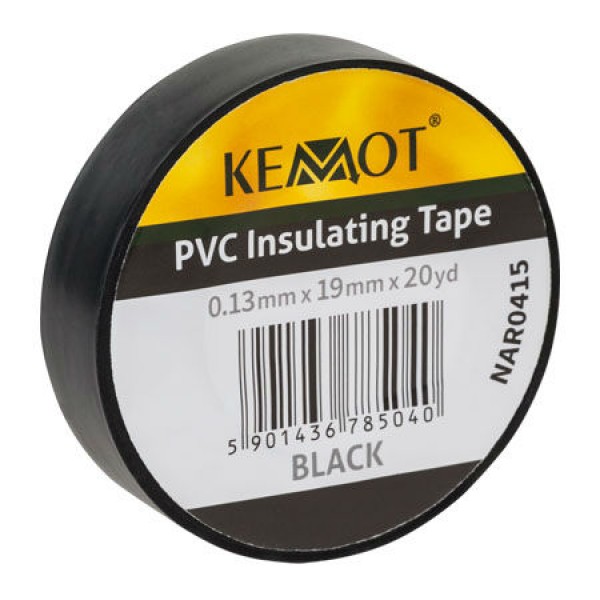 BANDA IZOLATOARE 0,13X19X20YARD NEAGRA KEMOT BANDA IZOLATOARE 0,13X19X20YARD NEAGRA KEMOT