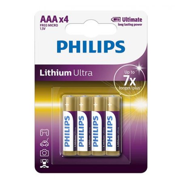 BATERIE ALCALINA LR03 AAA LITHIUM ULTRA 4BUC
