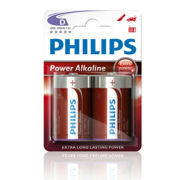 BATERIE ALCALINA LR20 POWERLIFE BL 2B PHILIPS