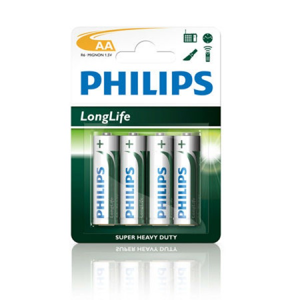 BATERIA PHILIPS R6 LONGLIFE BLISTER 4BUC