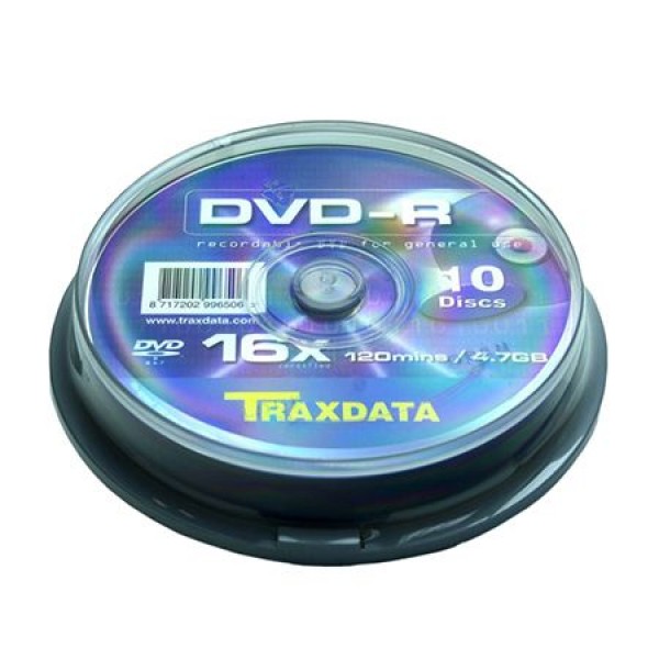 DVD-R TRAXDATA 4,7GB 16X CAKE 10BUC
