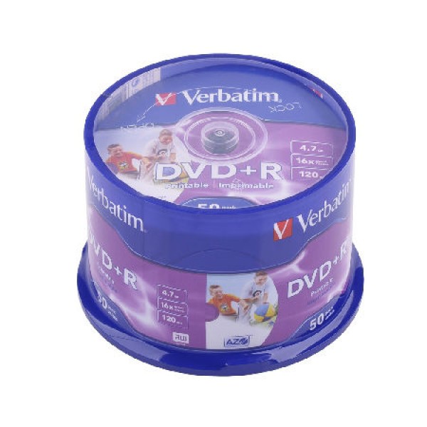 DVD+R VERBATIM 4,7 GB 16X PRINT. AZO FULL CAK