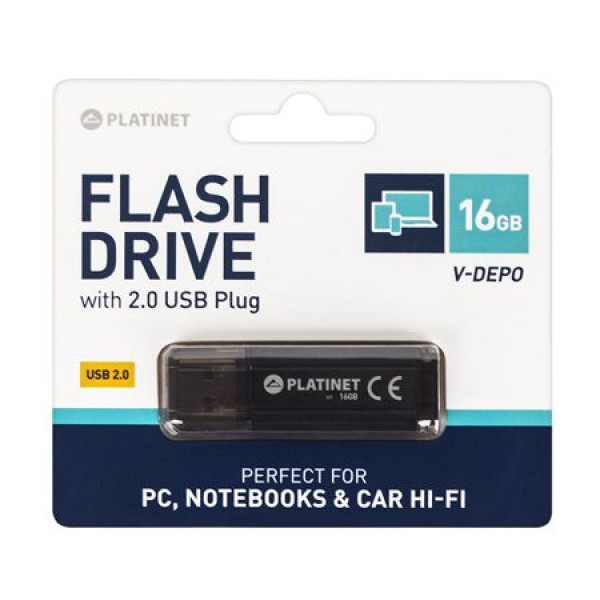 FLASH DRIVE USB 2.0 16GB V-DEPO PLATINET
