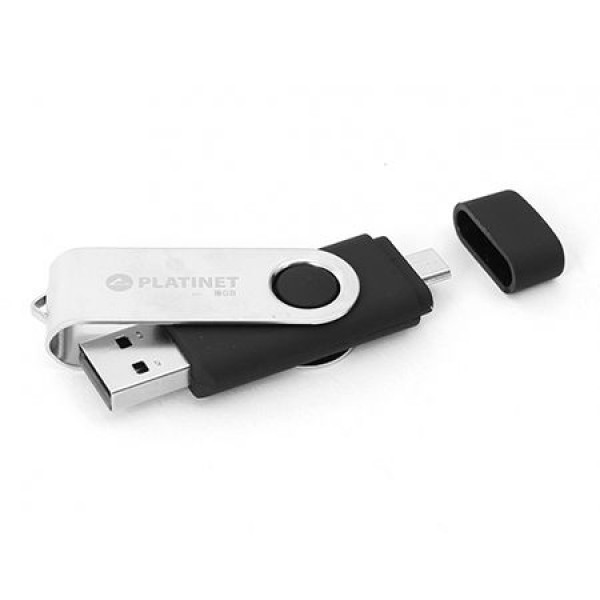 FLASH DRIVE 16GB BX PRO-LINE OTG PLATINET HYB