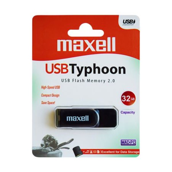 FLASH DRIVE 32GB USB 2.0 TYPHOON MAXELL