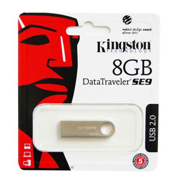 FLASH DRIVE 8GB SE9 SILVER KINGSTON