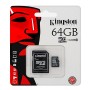 MICRO SD CARD 64GB CLASS 10 ADAPTOR KINGSTON
