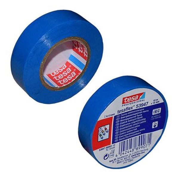 BANDA ADEZIVA IZOLATOARE 15MM / 10M - ALBASTR