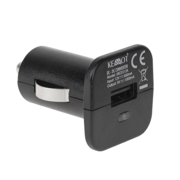 INCARCATOR AUTO SLOT USB 1A NEGRU