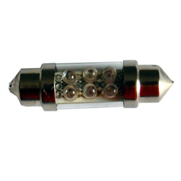 BEC AUTO 12V T10*36-6LED SV 8.5 ALB