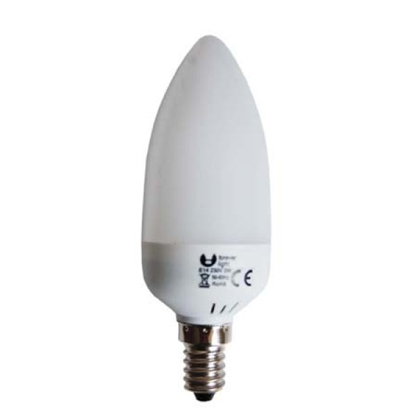 LED CANDLE E14 5LED ALB CALD