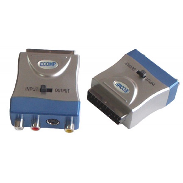 ADAPTOR SCART-3RCA+SVHS HQ